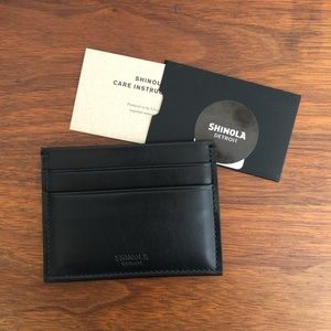 Shinola Five Pocket Card Case Wallet in Black